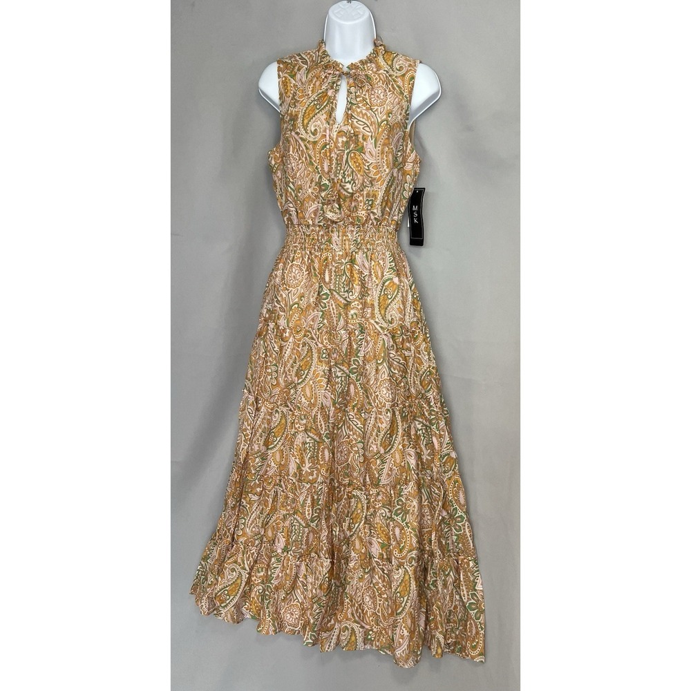MSK paisley-print sleeveless maxi dress‎ Sz Small New